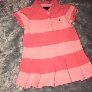 Pink stripe dress with matching bloomers